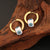 Expressive Eye Stainless Steel Oil Dripping Earrings