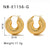 IG Style Irregular Pleated Geometric Stainless Steel Electroplating Earrings