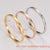 Expressive Circle Stainless Steel Electroplating Bangles