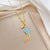 Korean Moon Geometric Stainless Steel Electroplating Necklaces