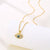 Women Minimalist Geometric Metal Eye Stainless Steel Electroplating Necklaces