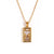 Fashion Quadrilateral Geometric Stainless Steel 18K Gold Plated Necklaces