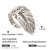 Expressive Leaf Stainless Steel Electroplating Rings