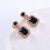 Elegant Irregular Square Stainless Steel Diamond Inlay Stud Earrings