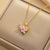 Moderate Luxury Heart Titanium Steel Diamond Inlay Necklaces