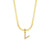 Fashion Letter Number Text Stainless Steel 18K Gold Plated Necklaces