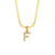 Fashion Stripe Number Text Letter Stainless Steel 18K Gold Plated Necklaces