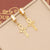 Expressive Cross Stainless Steel Electroplating Earrings