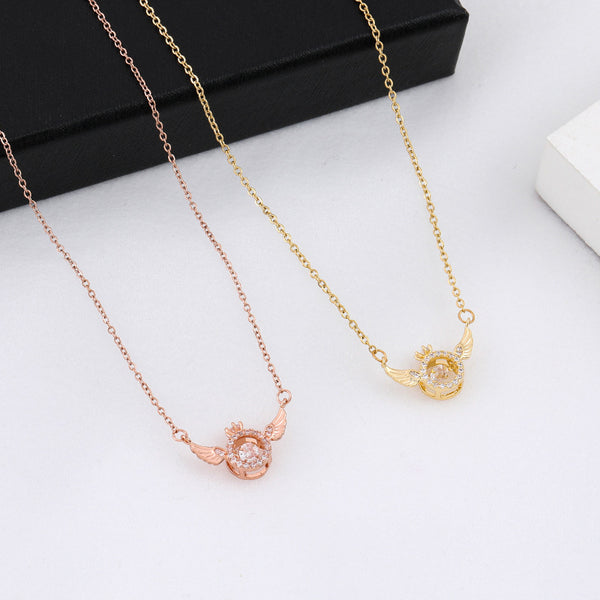 Cartoon Geometric Titanium Steel 18K Gold Plated Necklaces