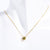 Minimalist Round Geometric Stainless Steel Diamond Inlay Necklaces