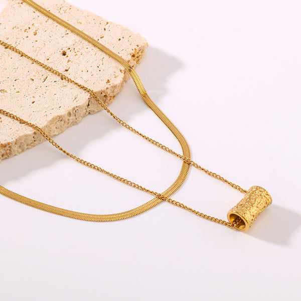 IG Style Geometric Stainless Steel Electroplating Necklaces