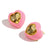 Fashion Heart Stainless Steel 18K Gold Plated Stud Earrings