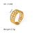 Women IG Style Round Geometric Stainless Steel Electroplating Rings