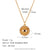 Minimalist Eye Geometric Stainless Steel 18K Gold Plated Necklaces