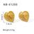 IG Style Heart Leaf Heart Leaf Stainless Steel Electroplating Earrings