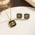 Elegant Letter Text Number Titanium Steel 18K Gold Plated Necklaces