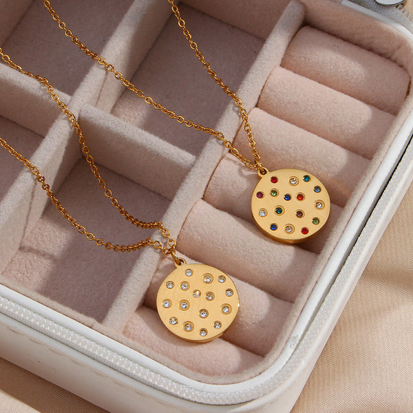 Geometric Stainless Steel 18K Gold Plated Necklaces