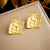 Fashion Irregular Geometric Stainless Steel Electroplating Earrings