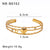 IG Style Circle Irregular Asymmetrical Stainless Steel Electroplating Bangles