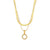 Fashion Letter Number Text Stainless Steel 18K Gold Plated Necklaces