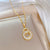 Moon Geometric Stainless Steel Electroplating Necklaces