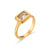 Minimalist Fashion Circle Geometric Stainless Steel 18K Gold Plated Rings