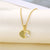 Women Minimalist Geometric Metal Titanium Steel Diamond Inlay Necklaces