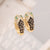 Women Metal Snake Shape Copper Oil Dripping Earrings