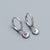 925 Sterling Silver Moderate Luxury Round Geometric Silver Electroplating Earrings