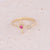 Women Eye Heart Copper Zircon Inlay Rings