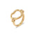 Women Fashion Irregular Geometric Stainless Steel 18K Gold Plated Rings