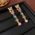 Luxurious Cheetah Chinese Zodiac Animal Alloy Diamond Inlay Earrings