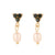 Fashion Moderate Luxury Pearl Geometric Stainless Steel 18K Gold Plated Stud Earrings