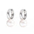 Versatile Pearl Geometric Zircon Drop Earrings