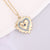 Women Heart Stainless Steel Diamond Inlay Pendants