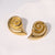 Expressive Conch Animal Chinese Zodiac Stainless Steel Electroplating Stud Earrings