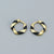 925 Sterling Silver Korean Twisted Geometric Silver Oil Dripping Stud Earrings