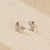 925 Sterling Silver Cute & Edgy Star Silver Diamond Inlay Stud Earrings