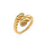 Women Fashion Circle Geometric Stainless Steel 18K Gold Plated Rings