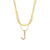 Fashion Letter Number Text Stainless Steel 18K Gold Plated Necklaces