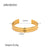 Women IG Style Circle Geometric Stainless Steel 18K Gold Plated Bracelets