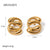 IG Style Asymmetrical Droplet Stainless Steel 18K Gold Plated Earrings