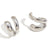 Women Fashion Circle Geometric Stainless Steel Electroplating Clip On Earrings