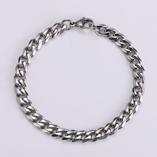 Hip Hop Men Geometric Geometric Titanium Steel Polishing Bracelets