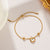 Minimalist Women Geometric Titanium Steel 18K Gold Plated Bracelets