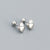 925 Sterling Silver Korean Heart Heart Silver Diamond Inlay Stud Earrings