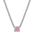 Moderate Luxury Quadrilateral Round Ellipse Geometric Titanium Steel Diamond Inlay Necklaces