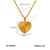 IG Style Heart Geometric Stainless Steel Electroplating Necklaces