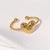 Minimalist Heart Heart Stainless Steel Electroplating Rings