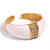 Women Fashion Circle Geometric Stainless Steel 18K Gold Plated Rings